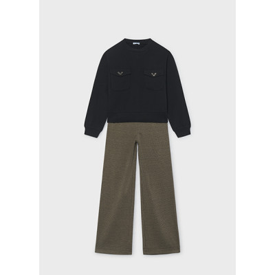 Conj. calça jacquard