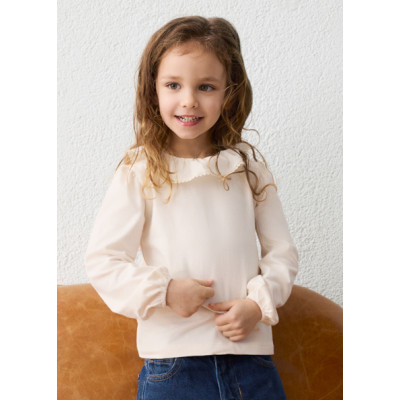 Blusa gola folhos