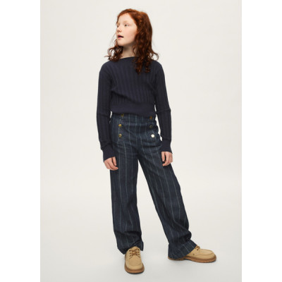 Calça denim wide leg