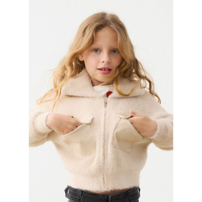 Casaco tricot pelo
