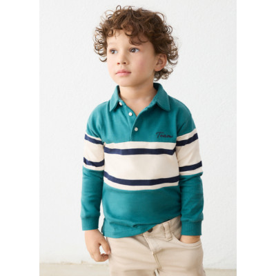 Polo m/comp. combinado bebé