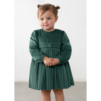 Vestido veludo plissado