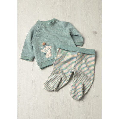 Conj. sweat/calça c/pés
