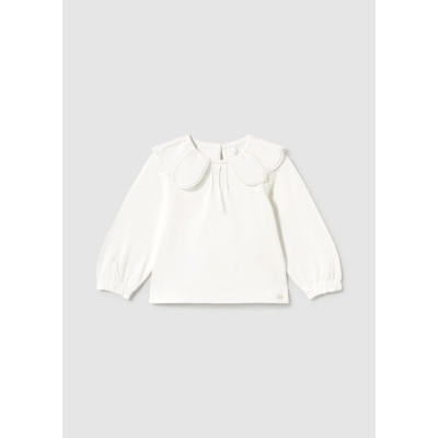 Blusa gola bordada