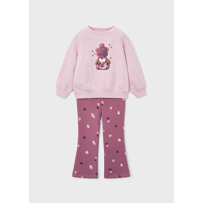 Conj. leggings felpa estampad