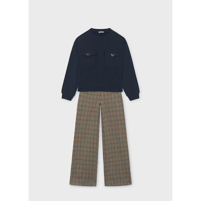 Conj. calça jacquard
