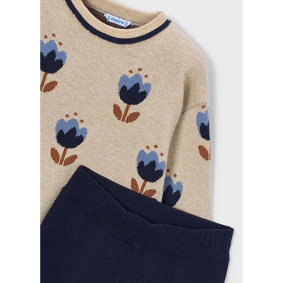 Conj. calça tricot