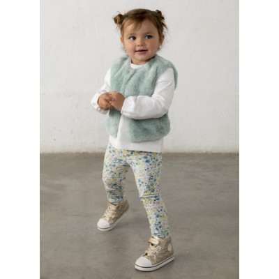 Conj. leggings colete pelo