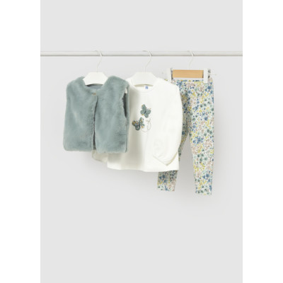 Conj. leggings colete pelo