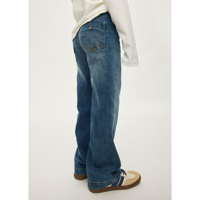 Calça denim wide leg