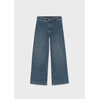 Calça denim wide leg