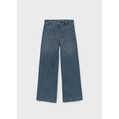 Calça denim wide leg