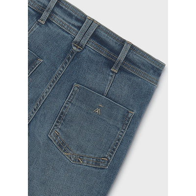 Calça denim wide leg