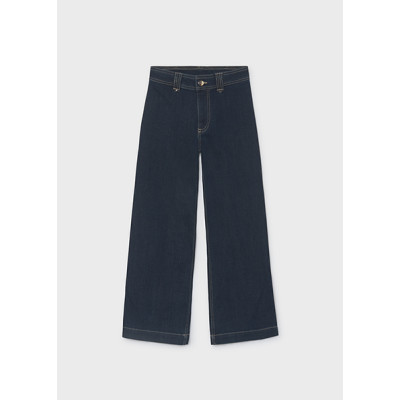 Calça denim wide leg