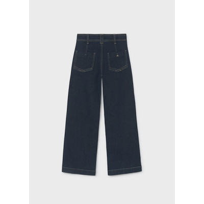 Calça denim wide leg