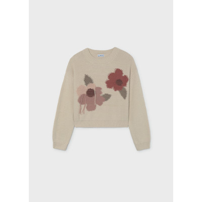 Jersey intarsia flores