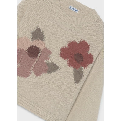 Jersey intarsia flores