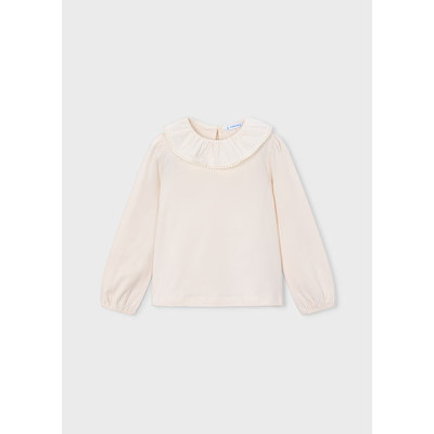 Blusa gola folhos