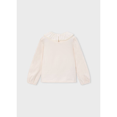 Blusa gola folhos
