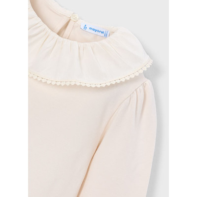 Blusa gola folhos