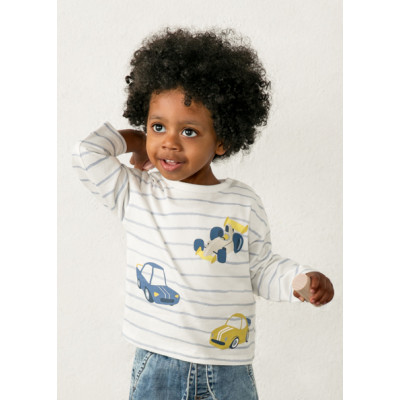 Camisola riscas e print