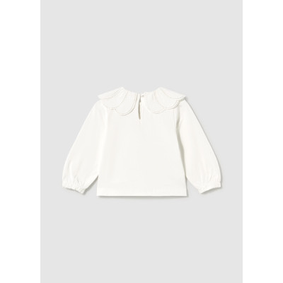 Blusa gola bordada