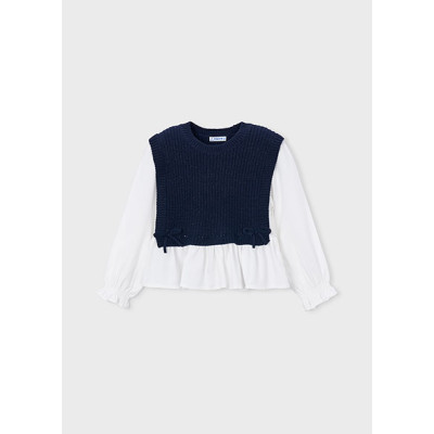 Blusa/colete combinada