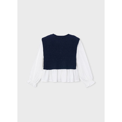 Blusa/colete combinada