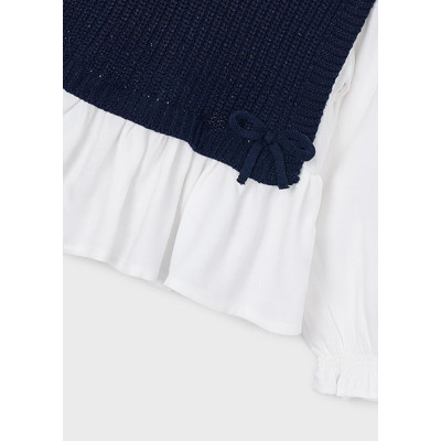 Blusa/colete combinada