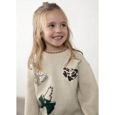 Conj. saia tricô jacquard