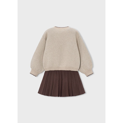 Conj. saia tricô jacquard
