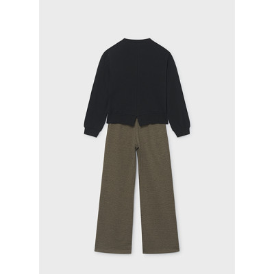 Conj. calça jacquard
