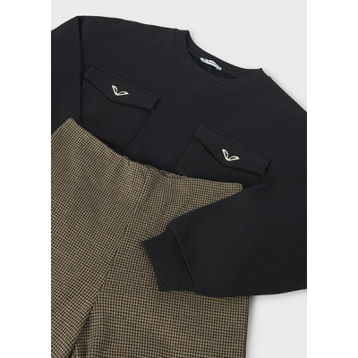 Conj. calça jacquard