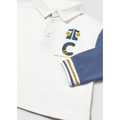 Polo m/comp. combinado bebé