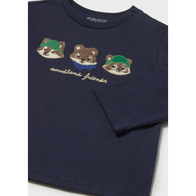 Camiseta m/comp. bordada