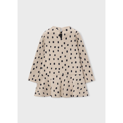 Vestido jaquard c/bolsa