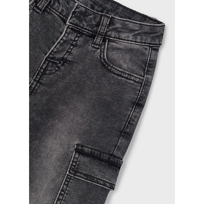 Calça soft denim cargo