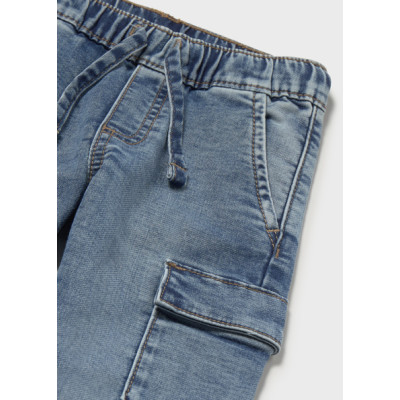 Calça soft denim cargo