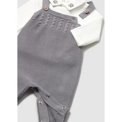 Conj. jardineira tricot