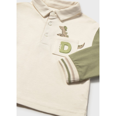 Polo m/comp. combinado bebé