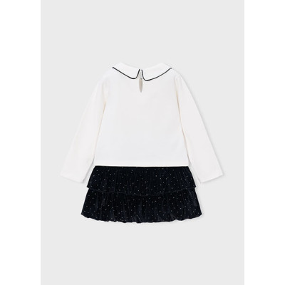 Conj. saia veludo strass