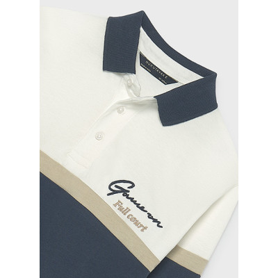 Polo m/comp. combinado bebé