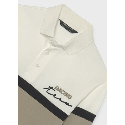 Polo m/comp. combinado bebé